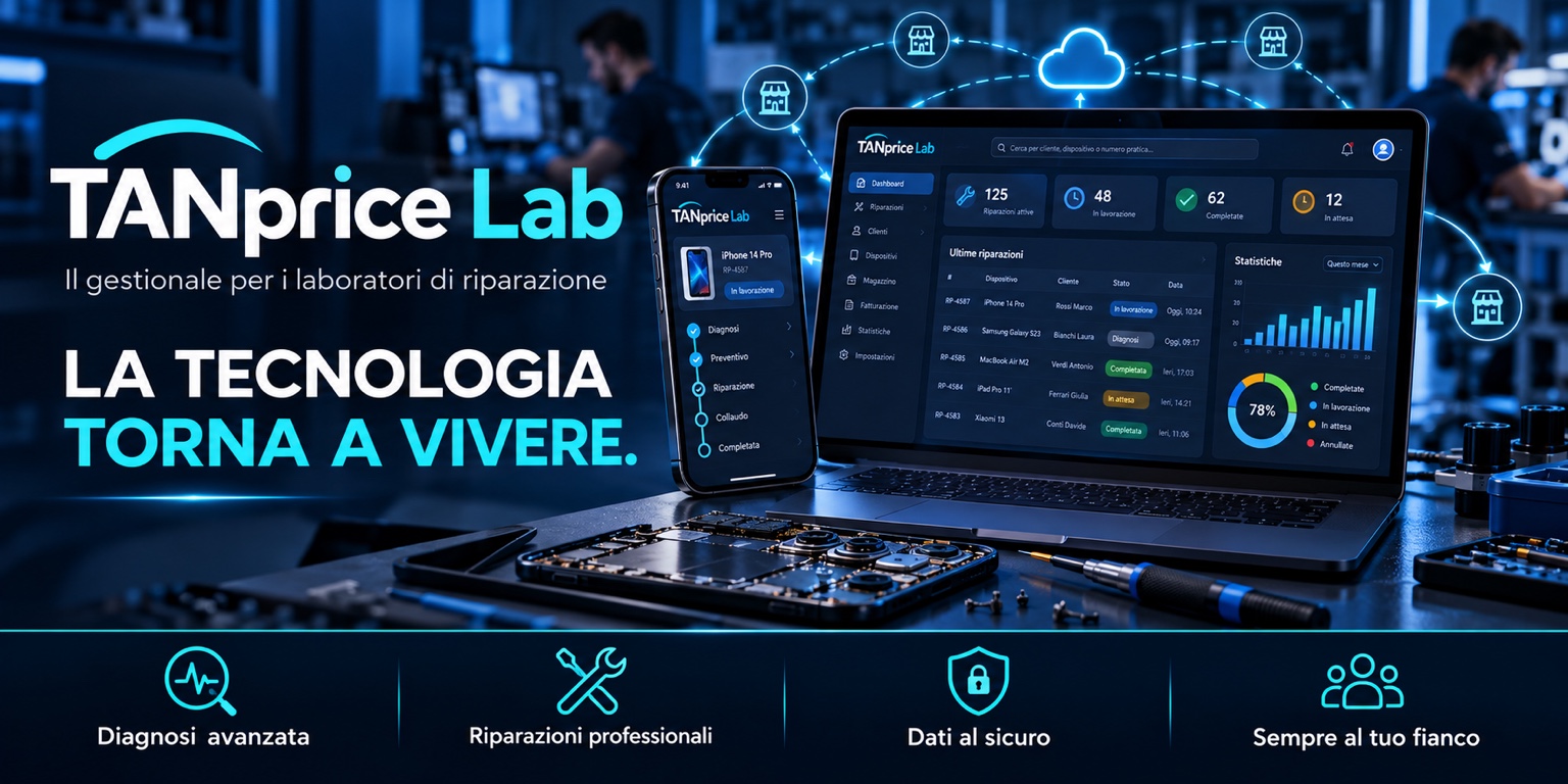 TANprice Lab — Il gestionale per i laboratori di riparazione